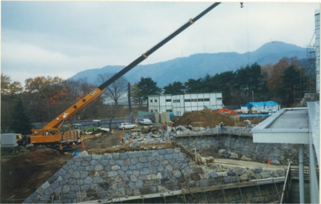 Behind Reconstruction of Shiroishi Castle